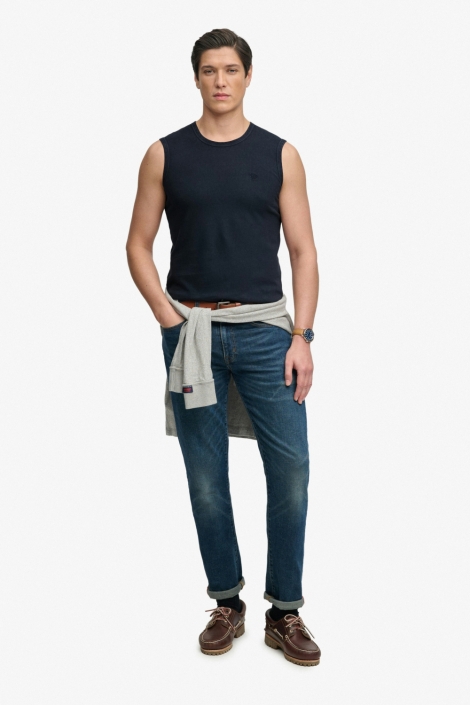 Superdry blauwe heren t-shirt | Model