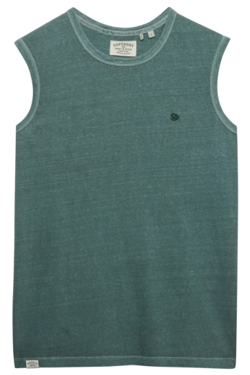 Superdry T-shirt CLASSIC COTTON LINEN TANKTOP M6010954A KHN Olive Branch Green