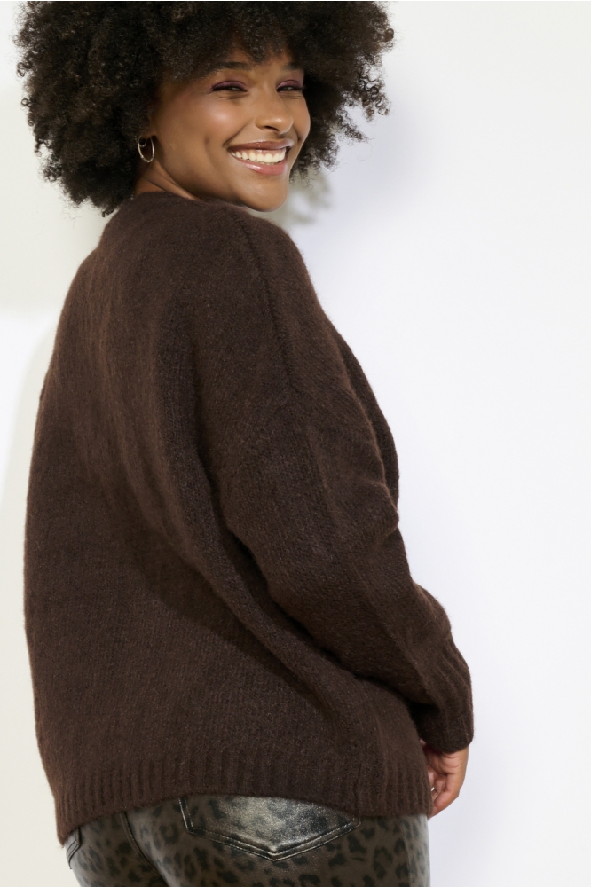 LolaLiza bruine dames vest | Model zijaanzicht