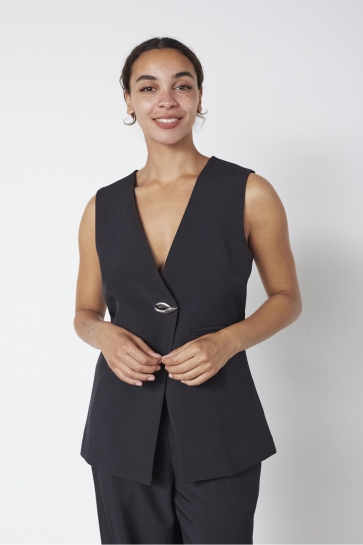 SisterS point Vest VIKSA VE 19166 BLACK