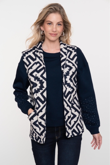 Geisha MODERN LAYERING GILET 55875 21 NAVY/OFF WHITE