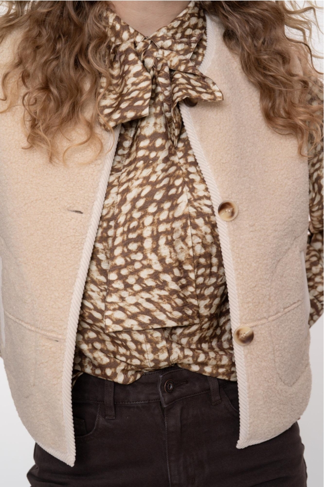 Geisha beige dames gilet | Unique Selling Point