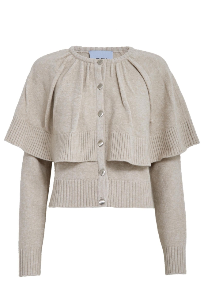 Minus beige dames vest | Vooraanzicht