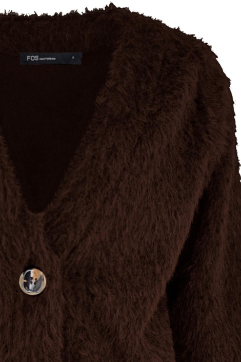 FOS Amsterdam bruine dames vest | Achteraanzicht