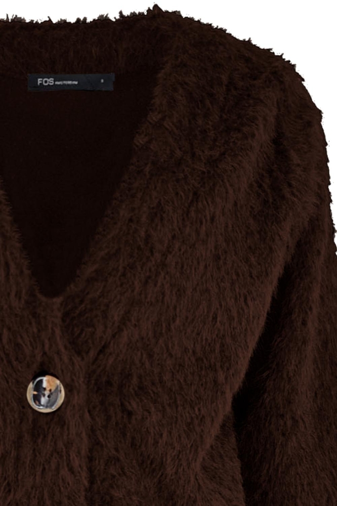 FOS Amsterdam bruine dames vest | Achteraanzicht