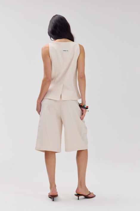 Harper & Yve ecru dames gilet | Model