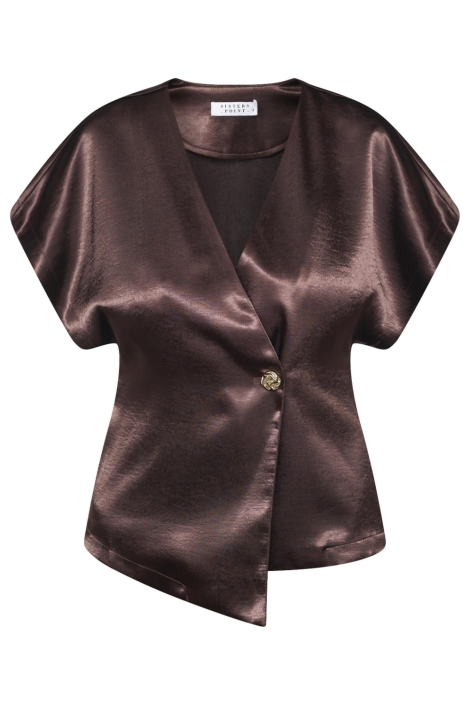 SisterS point bruine dames blouse | Vooraanzicht