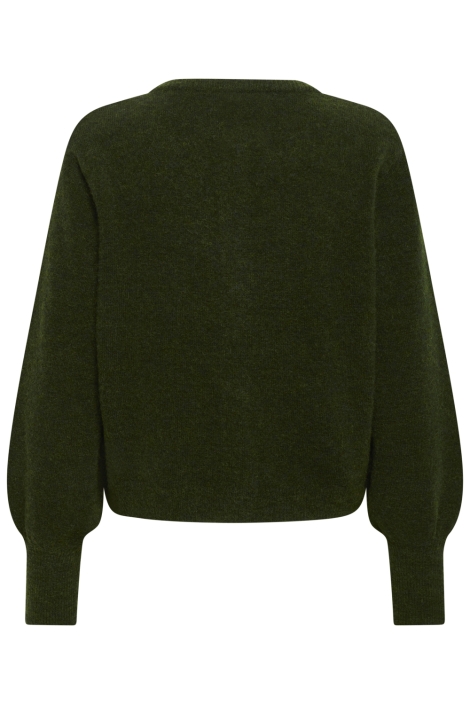 Part Two groene dames vest | Achteraanzicht