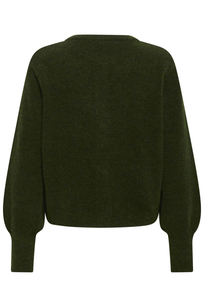 Part Two groene dames vest | Achteraanzicht