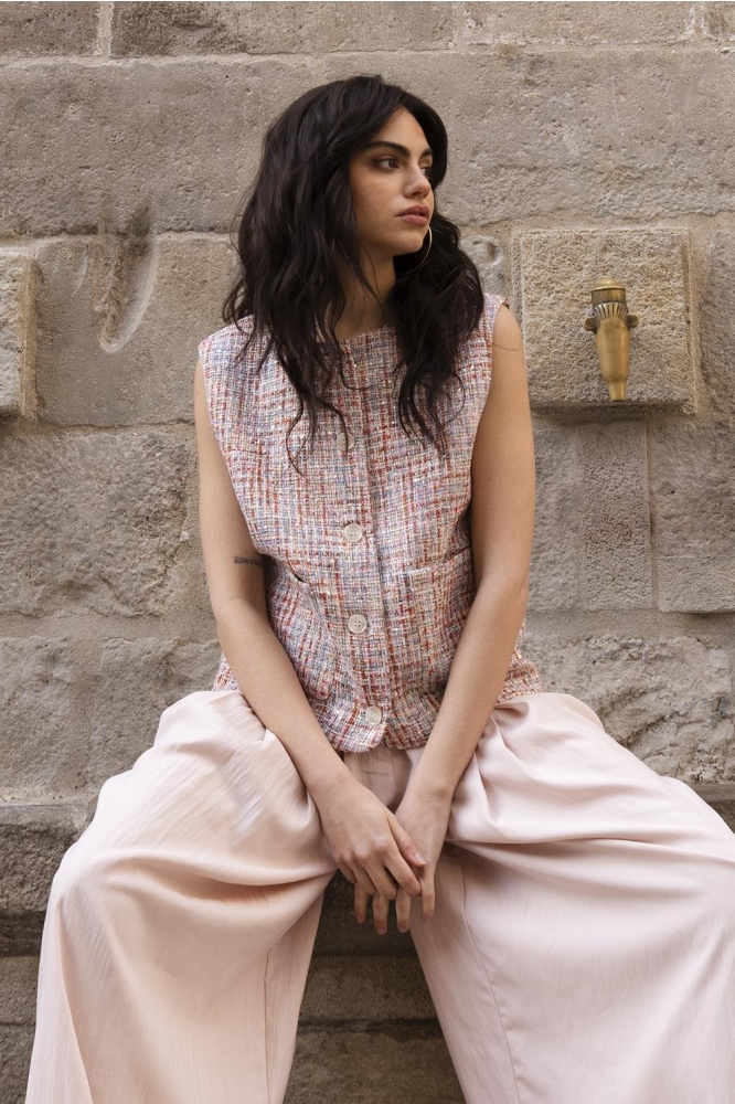 Studio Amaya multi color dames gilet | Sfeerbeeld, In situatie