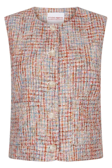 Studio Amaya multi color dames gilet | Vooraanzicht