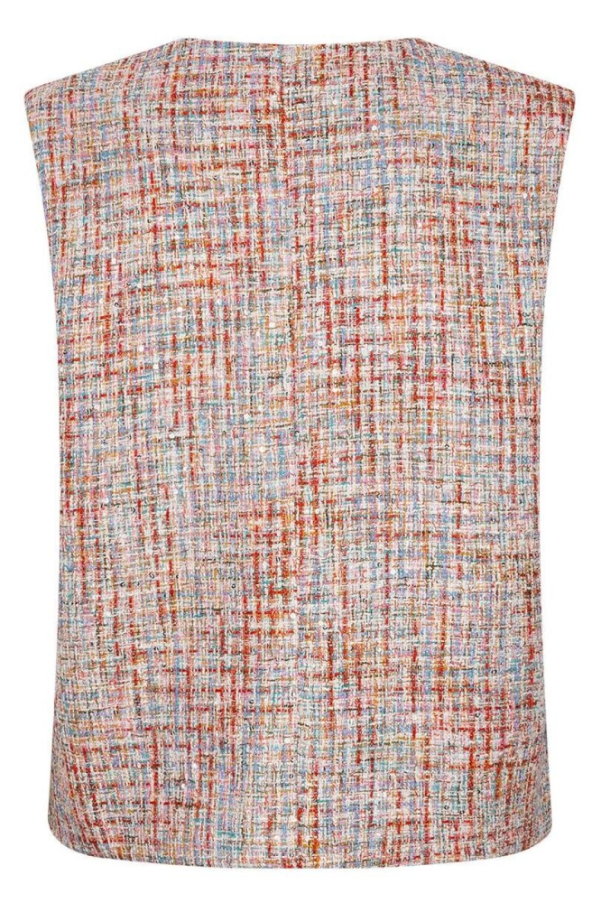 Studio Amaya multi color dames gilet | Achteraanzicht