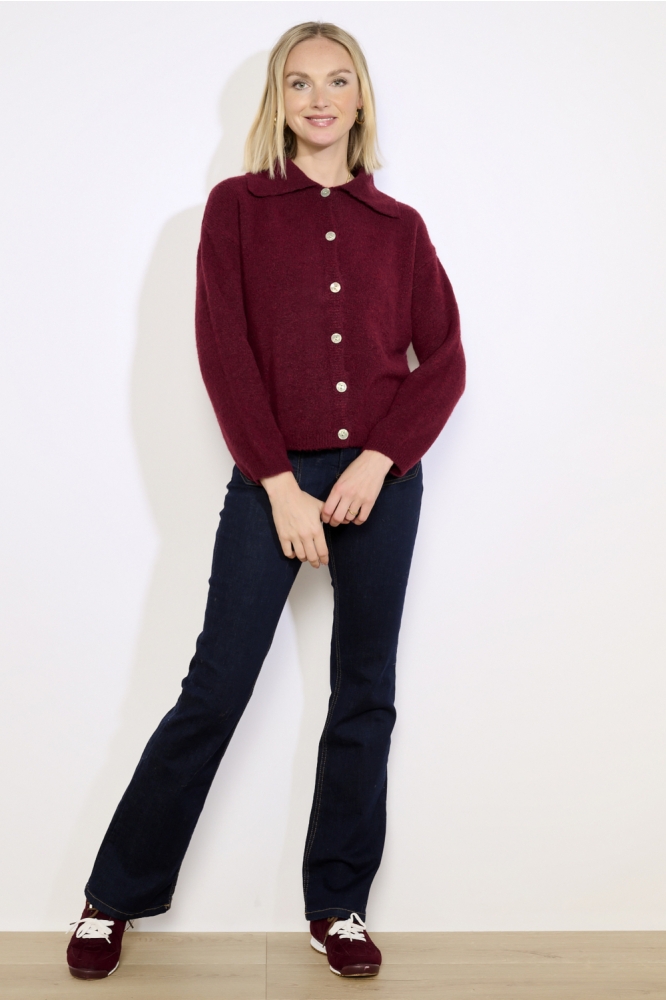 LolaLiza bordeaux dames vest | Model