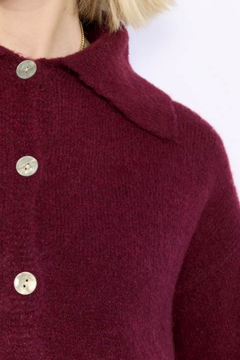 LolaLiza bordeaux dames vest | Close up