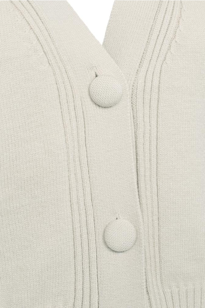 Freequent beige dames vest | Close up