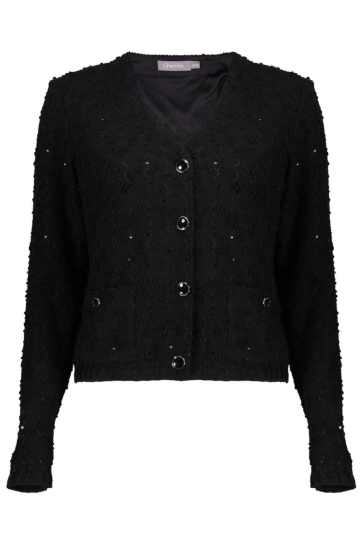 Geisha BOUCLE VEST MET SIERLIJKE KNOPEN 55517 10