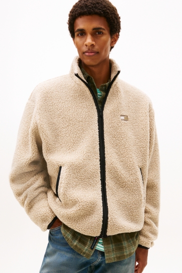 Tommy Jeans TJM RLX BADGE ZIP THRU TEDDY EXT DM0DM22345 ABY