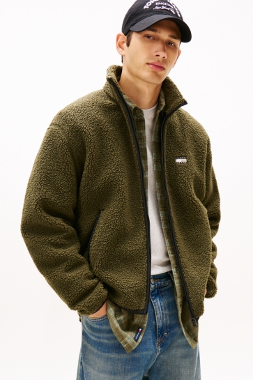 Tommy Jeans TJM RLX BADGE ZIP THRU TEDDY EXT DM0DM22345 GY1