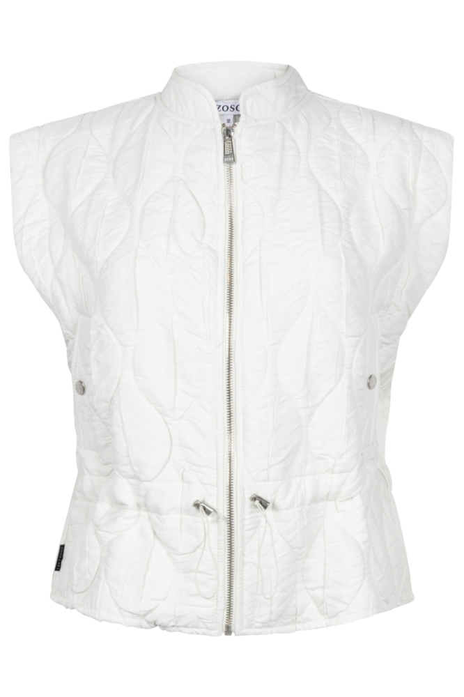 Zoso beige dames gilet | Vooraanzicht