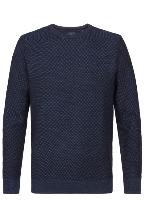 Petrol Industries blauwe heren trui | Vooraanzicht