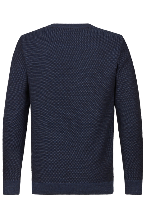 Petrol Industries blauwe heren trui | Achteraanzicht