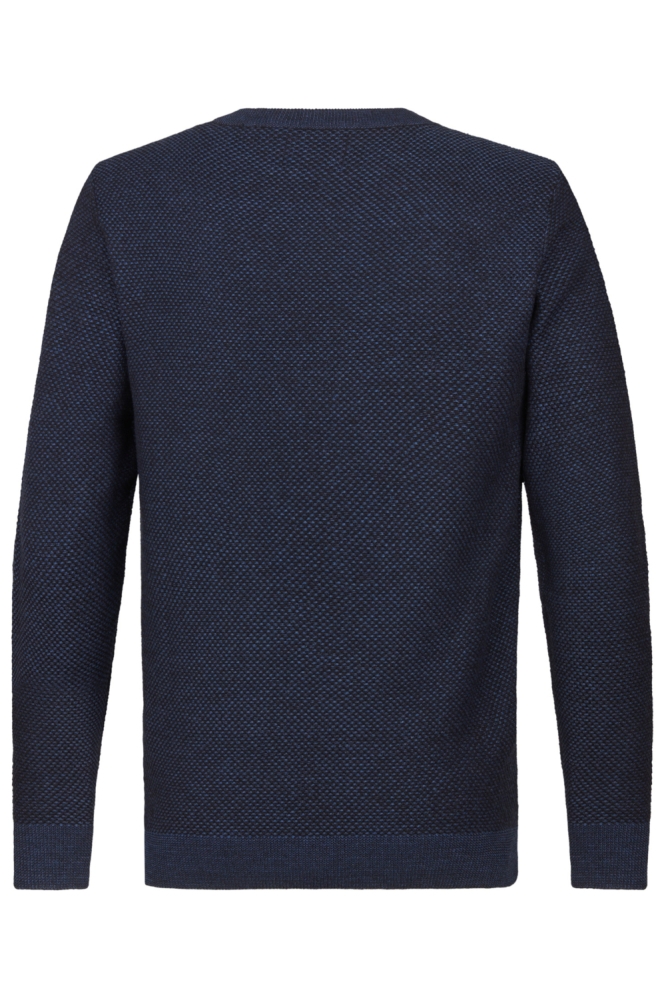 Petrol Industries blauwe heren trui | Achteraanzicht