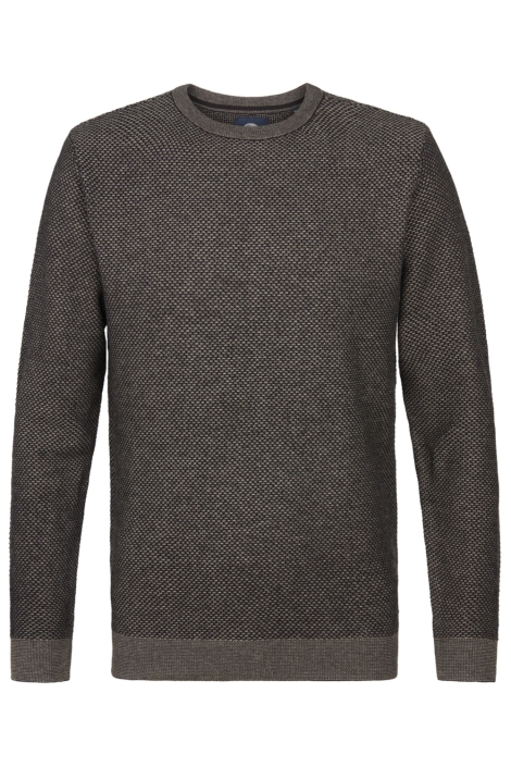 Petrol Industries grijze heren trui | Vooraanzicht