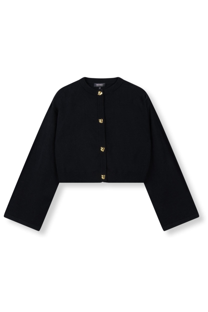 Refined Department zwarte dames vest | Vooraanzicht