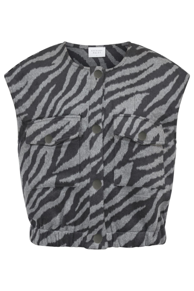 SisterS point grijze dames gilet | Vooraanzicht