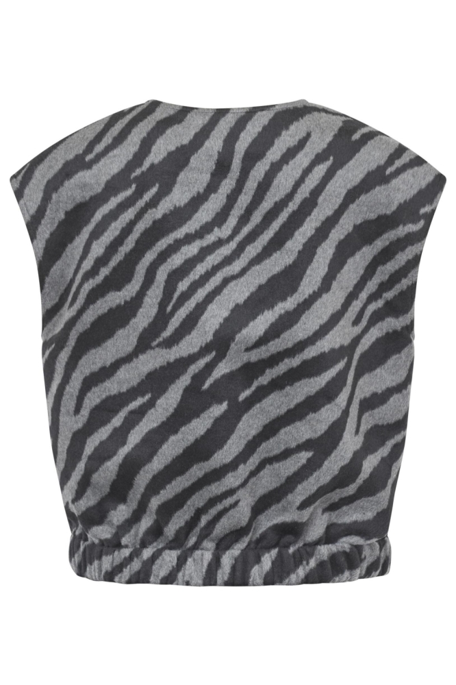 SisterS point grijze dames gilet | Model achteraanzicht