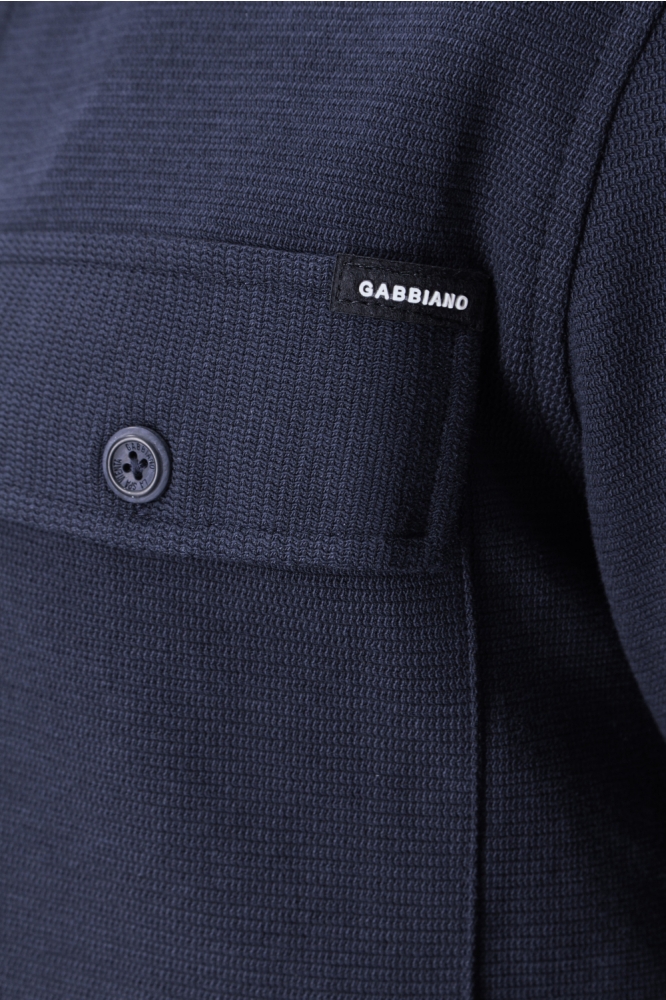 Gabbiano blauwe heren overhemd | Close up