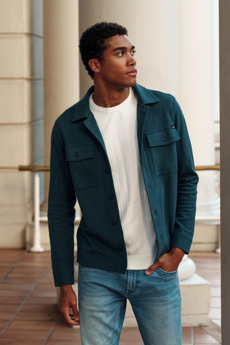 Gabbiano groene heren overhemd | Sfeerbeeld, In situatie