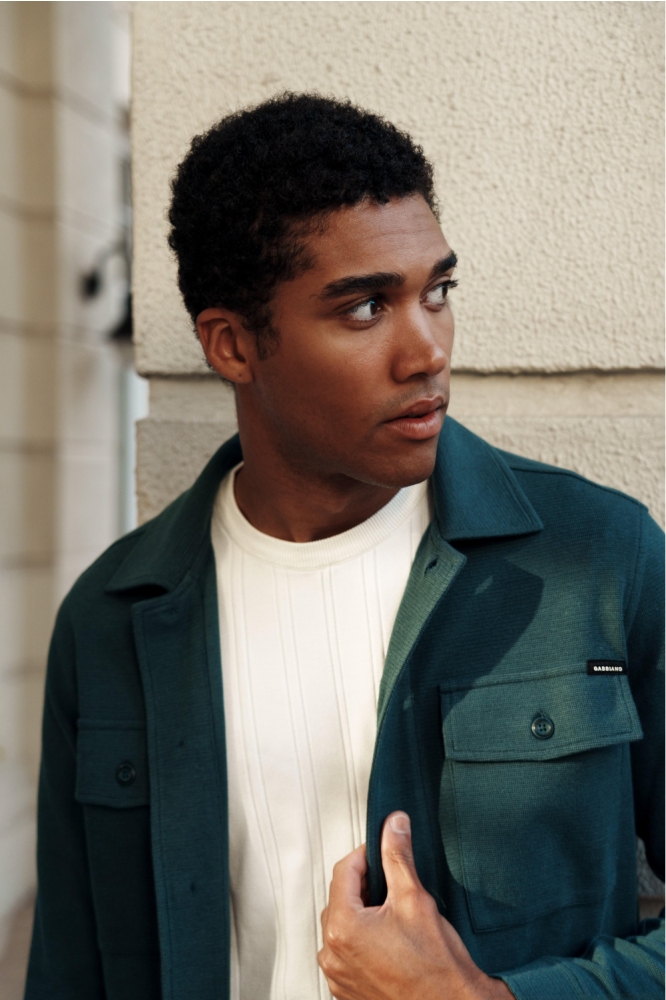 Gabbiano groene heren overhemd | Close up