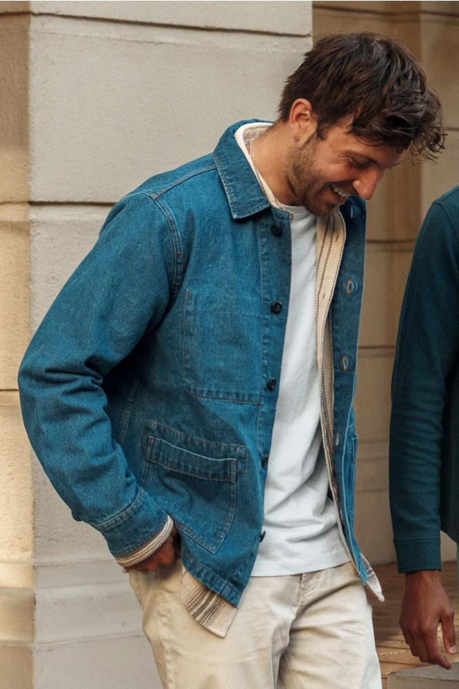 Gabbiano blauwe heren jas | Sfeerbeeld, In situatie