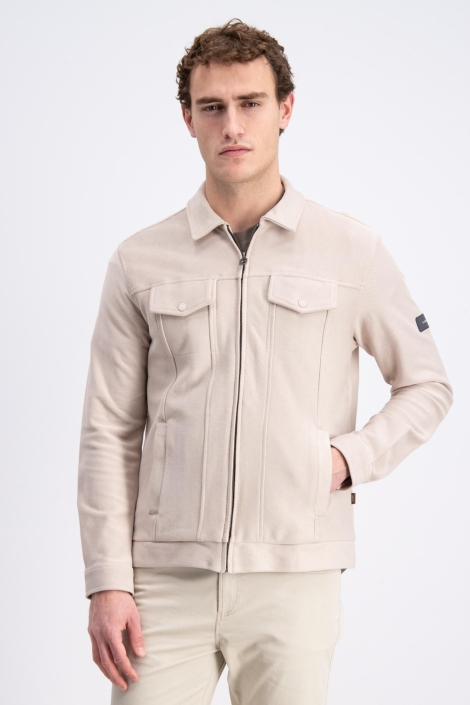 Gabbiano ecru heren vest | Model vooraanzicht