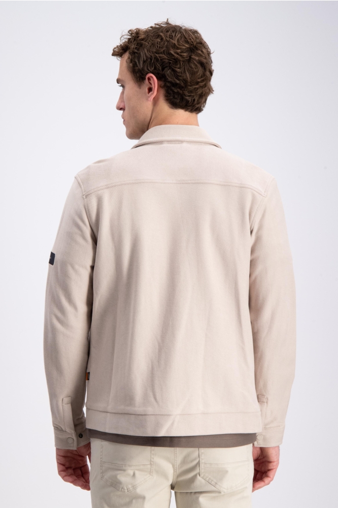 Gabbiano ecru heren vest | Model achteraanzicht