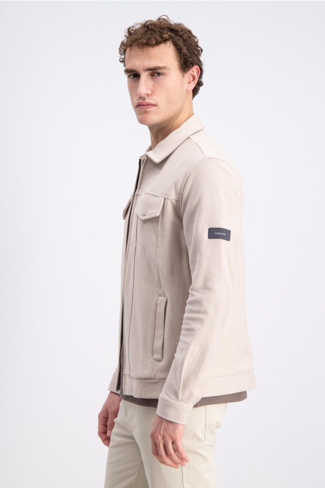 Gabbiano ecru heren vest | Model achteraanzicht