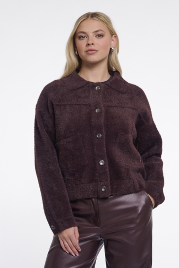 Rino & Pelle Vest BOXY JACKET BUBBLY 5002611 Fudge Cloak