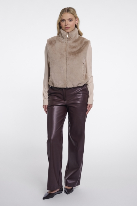 Rino & Pelle beige dames gilet | Model