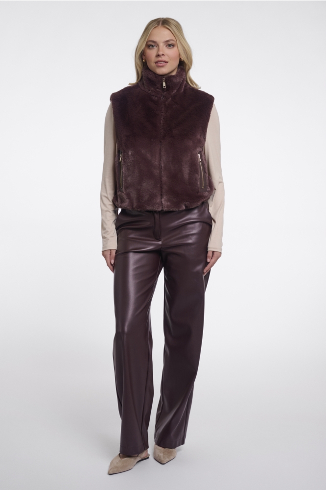 Rino & Pelle bruine dames gilet | Model