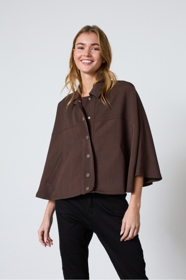 SisterS point Blouse GARWIN CAPE 19712 D. Chocolate