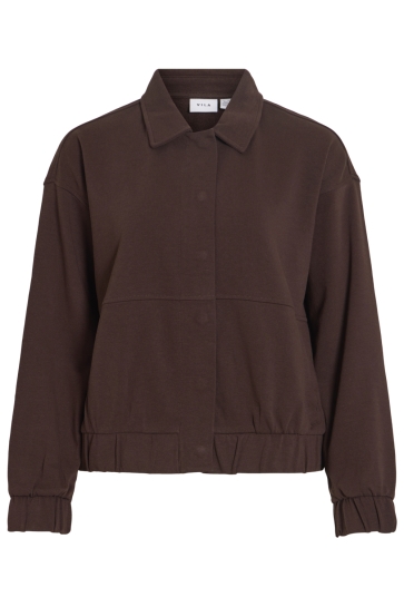 Vila Jas VIODESSIA COLLAR L/S SHACKET 14116691 Coffee Bean