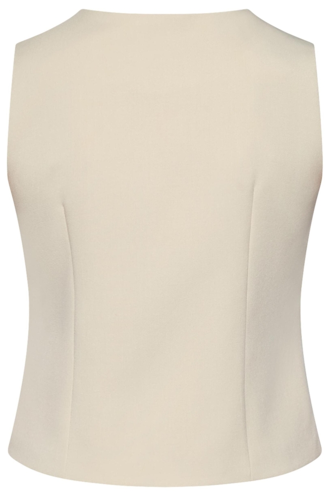 SisterS point beige dames gilet | Achteraanzicht