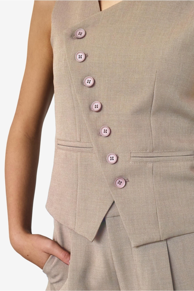 SisterS point camel dames gilet | Unique Selling Point