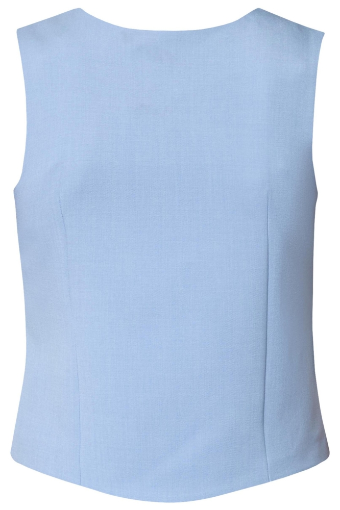 SisterS point blauwe dames gilet | Achteraanzicht