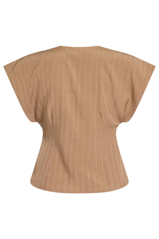 SisterS point camel dames gilet | Achteraanzicht