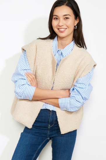 LolaLiza Vest V TEDBOUCL1F 09001525 2527 LT Beige