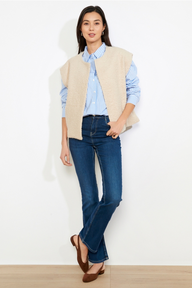 LolaLiza beige dames vest | Model