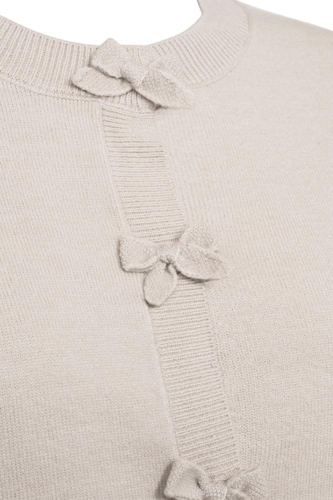 Freequent ecru dames vest | Close up