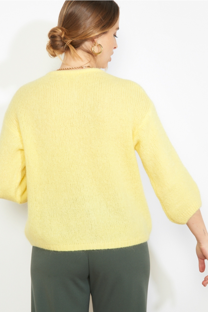 LolaLiza gele dames vest | Model achteraanzicht